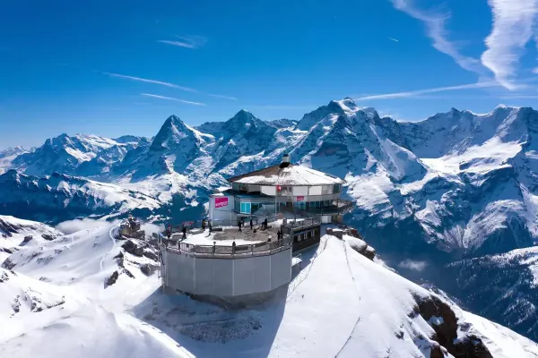 piz gloria revolving restaurant on schilthorn